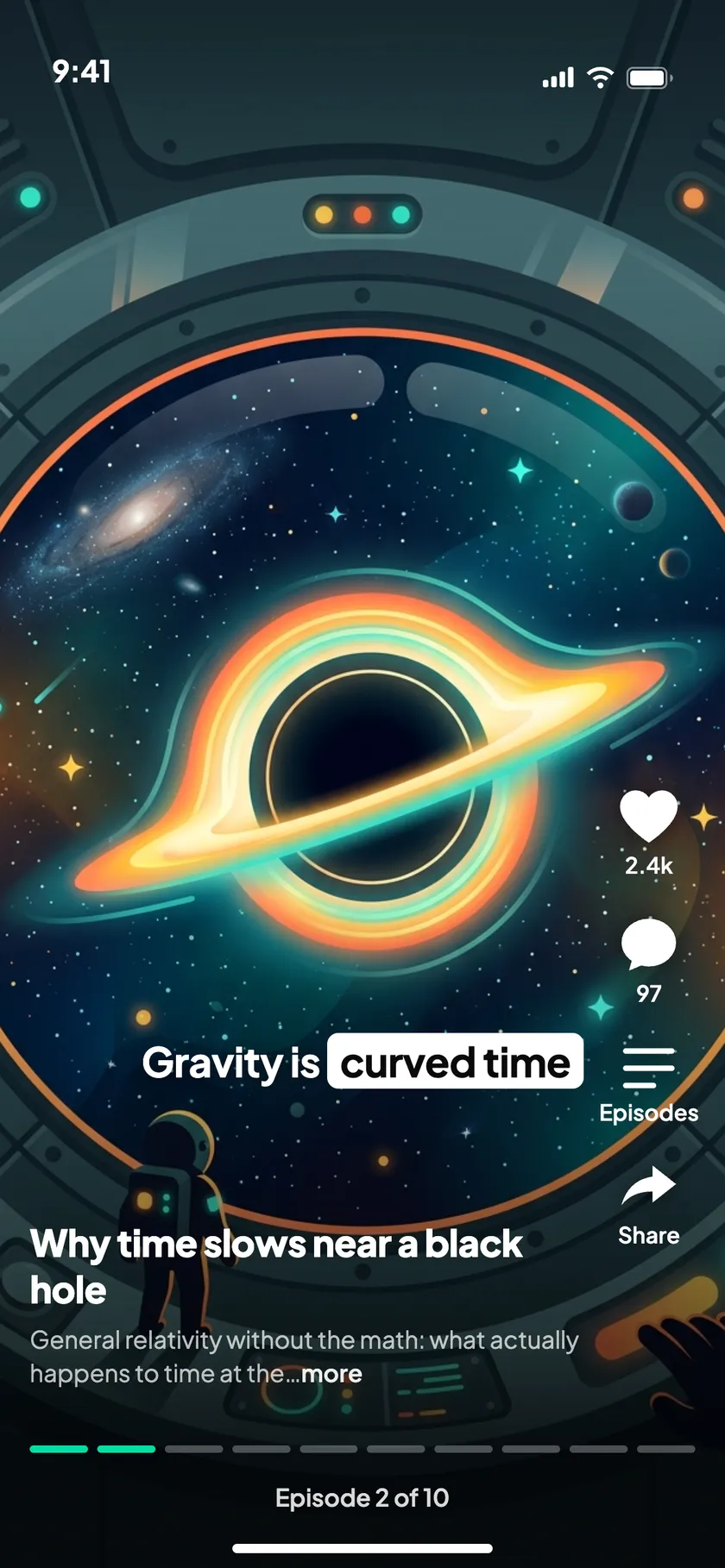 A Brainjuice quiz rewarding a correct answer